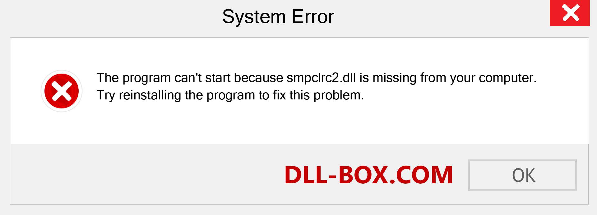 smpclrc2.dll file is missing?. Download for Windows 7, 8, 10 - Fix  smpclrc2 dll Missing Error on Windows, photos, images